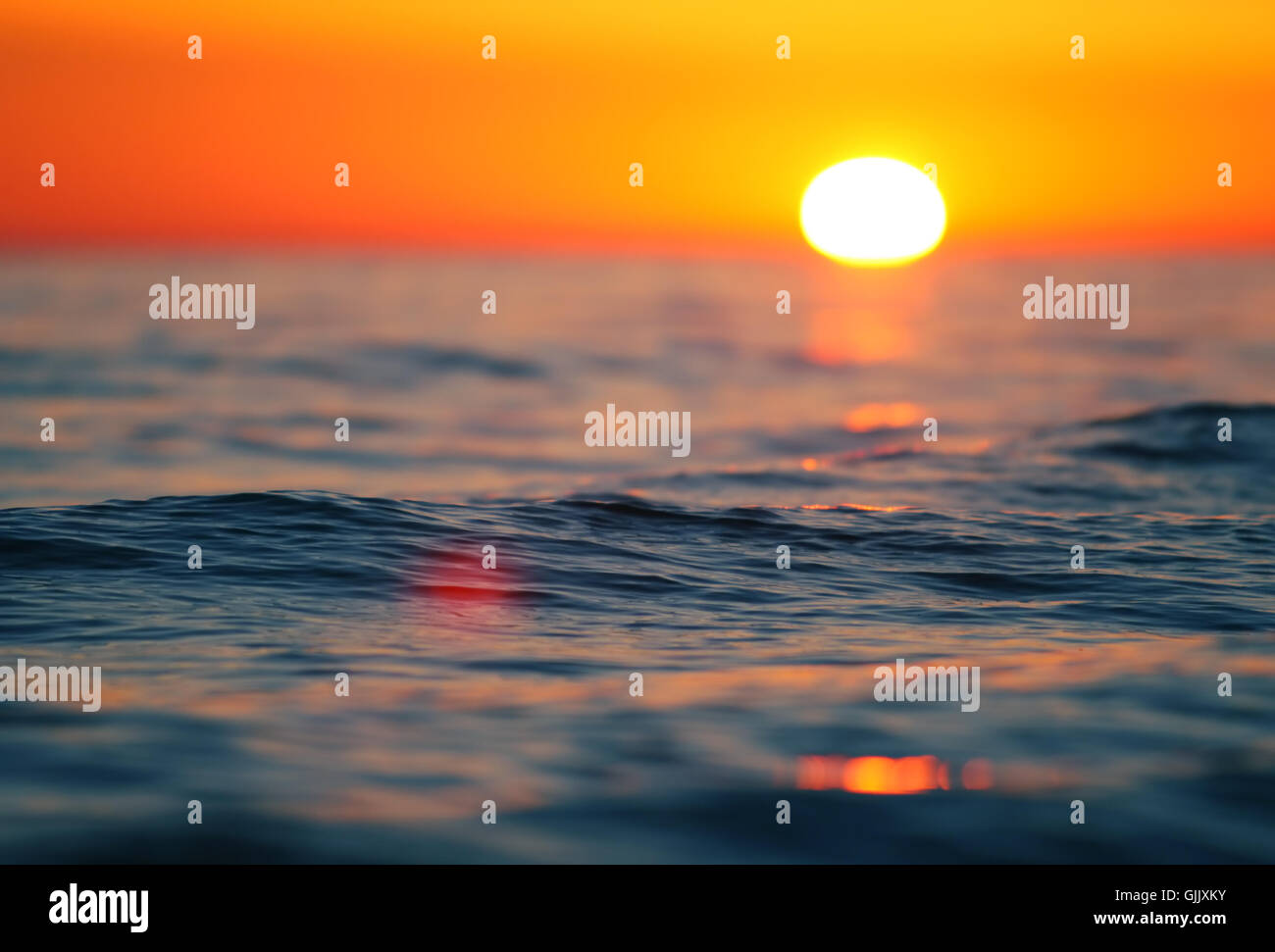 sunset beach seaside Stock Photo