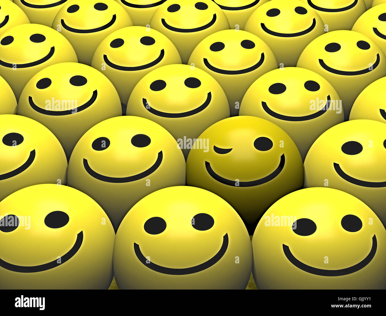 wink smiley laugh Stock Photo