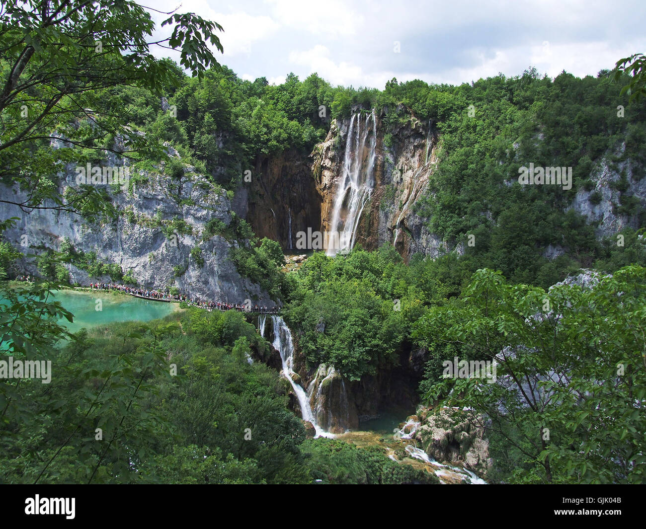 waterfall croatia natural preserve Stock Photo