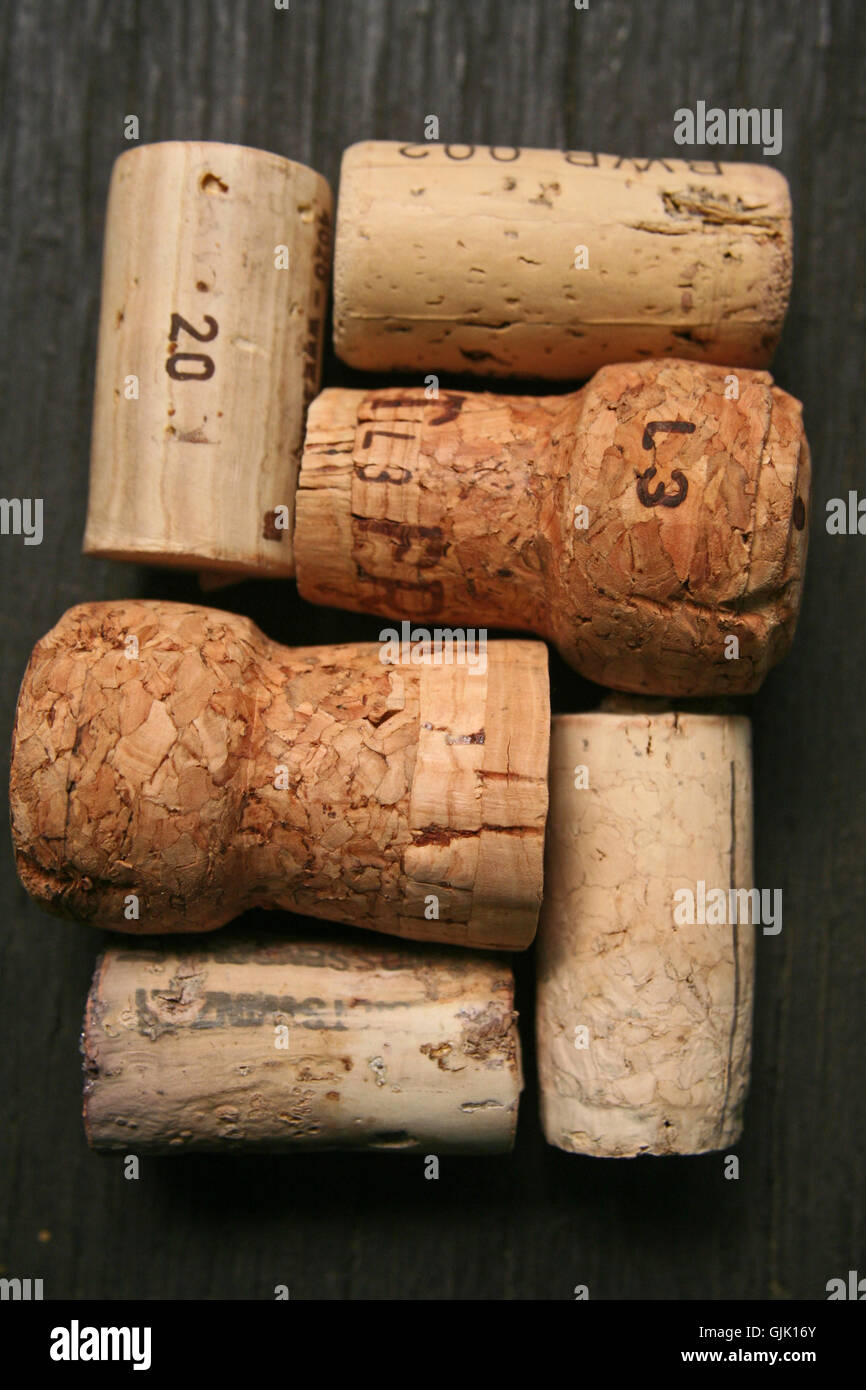 raw material cork brown Stock Photo