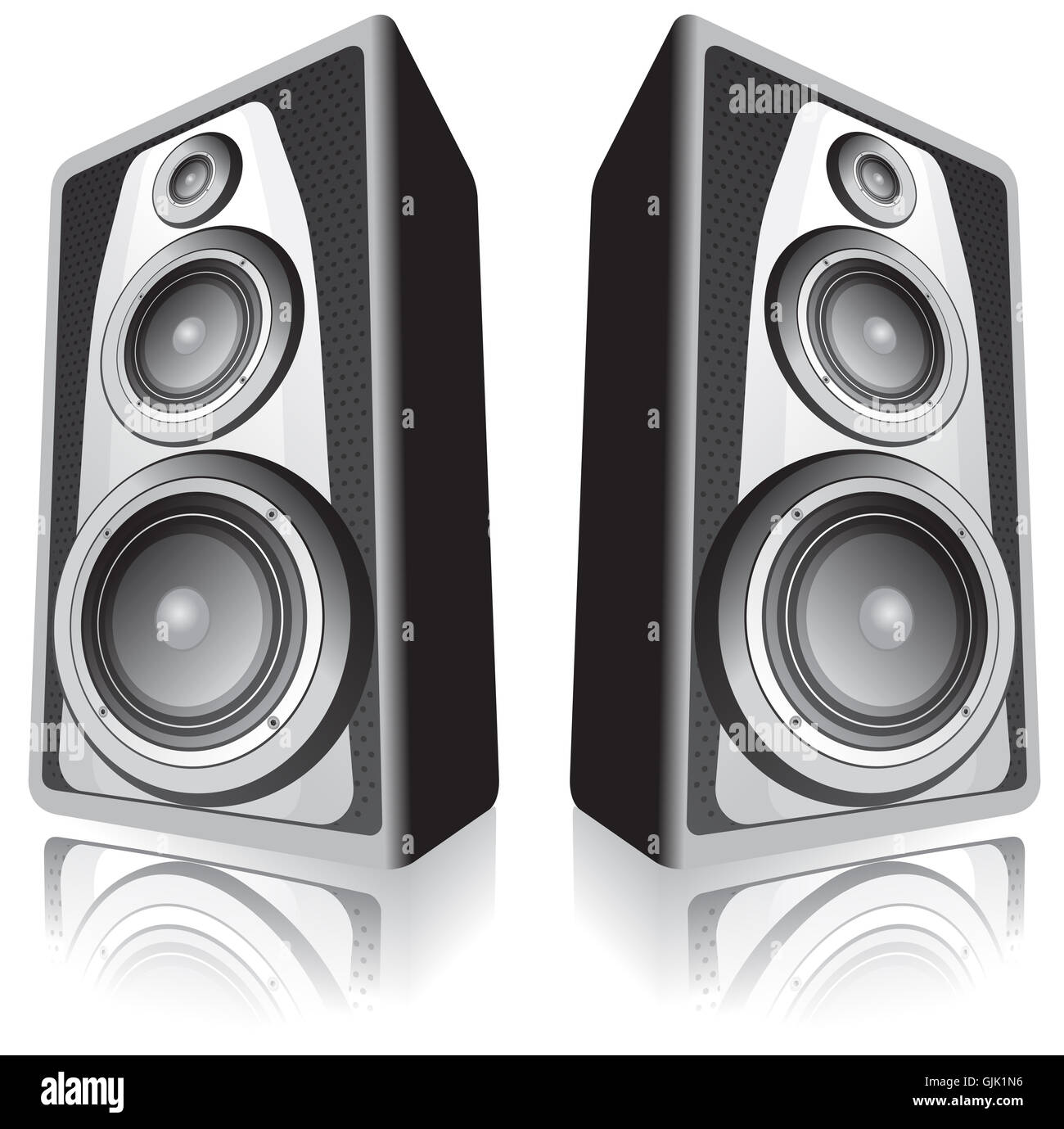 equipment audio speaker Stock Photo