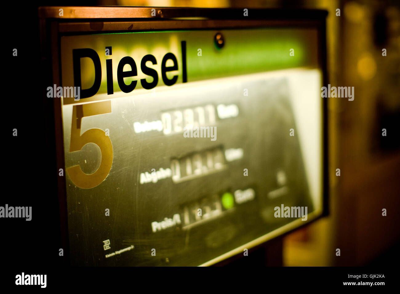 diesel fuel gasstation Stock Photo