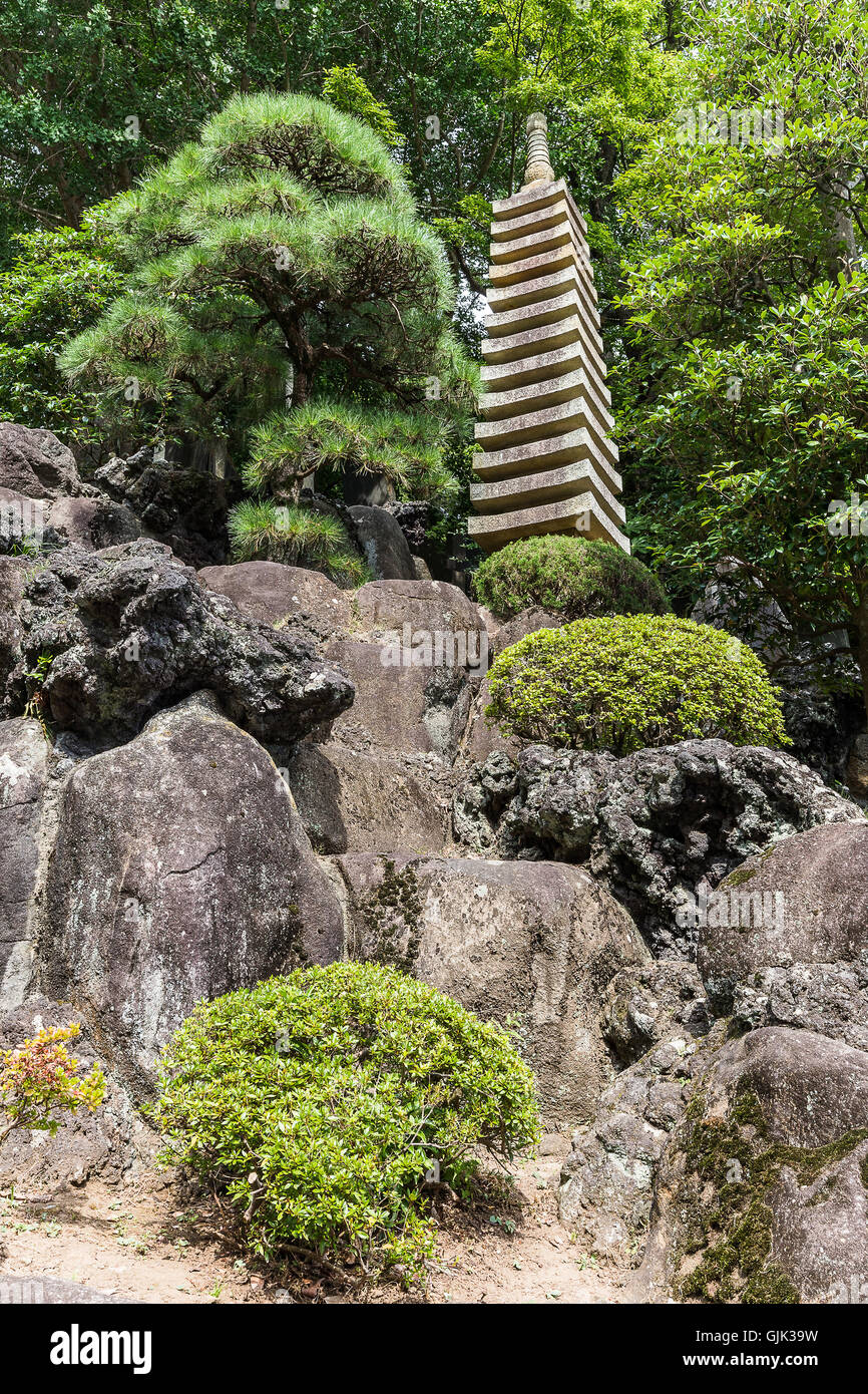 Naritasan Shinshoji Stone Garden Stock Photo