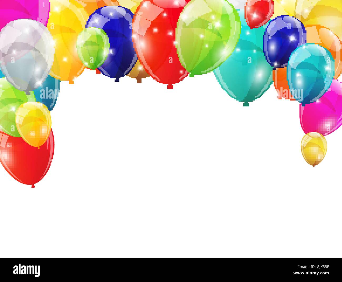 Color Glossy Balloons Background Vector Illustration Stock Vector Image ...