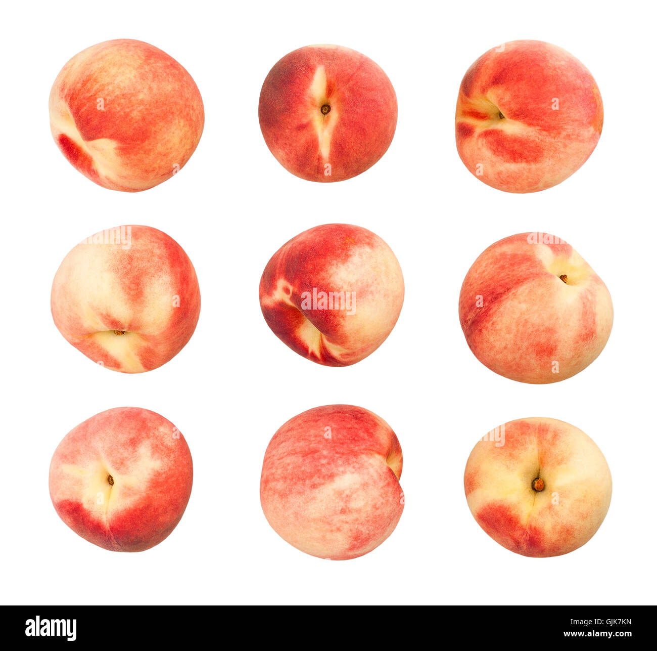 white peach isolated Stock Photo