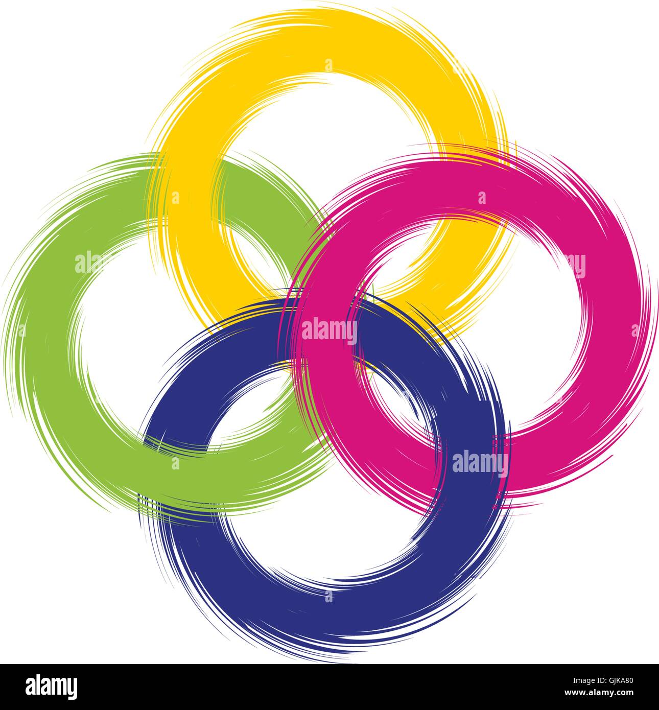 Four rings intersecting hi-res stock photography and images - Alamy