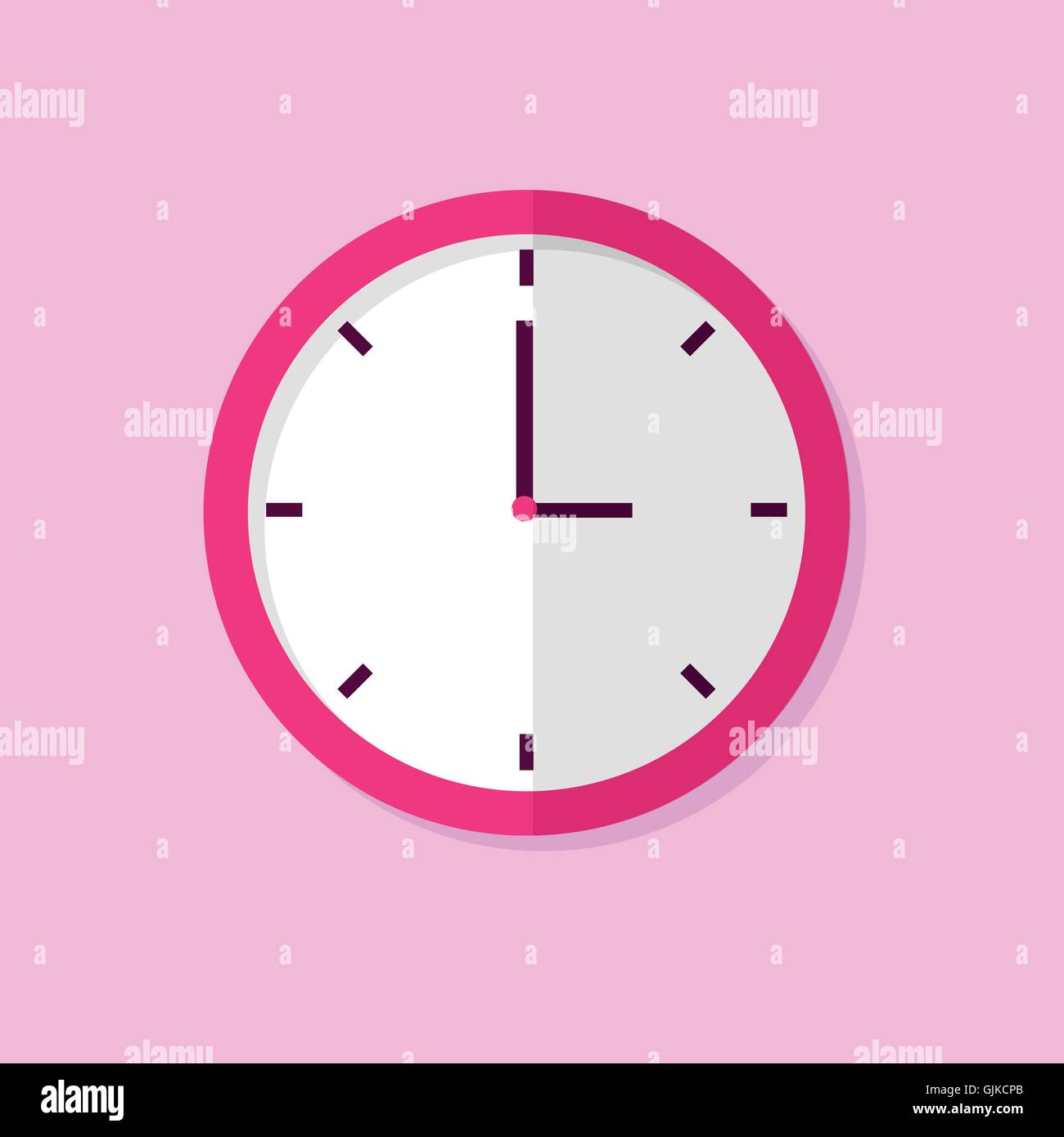 Clock Icon Color Flat Design Stock Vector Image & Art - Alamy