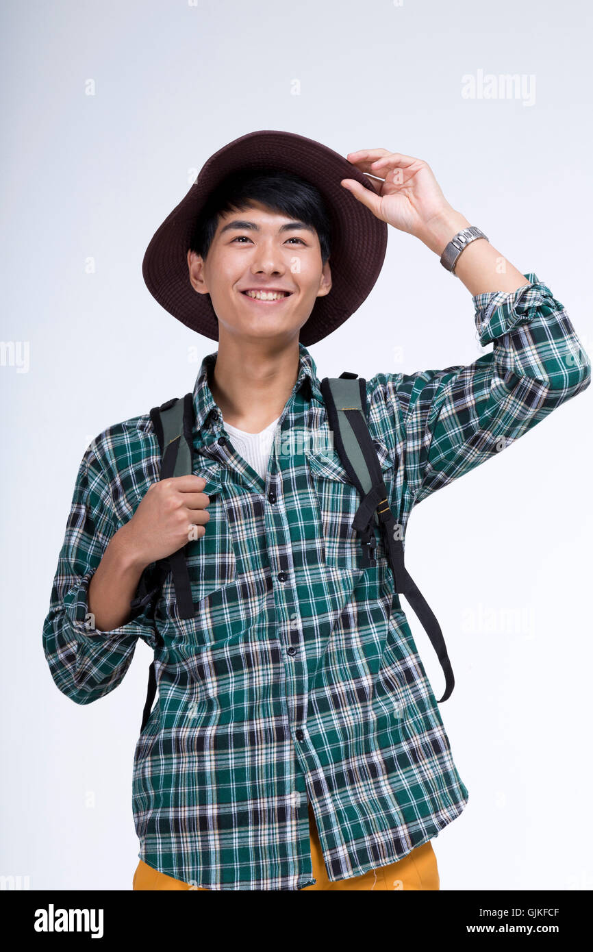 Studio shot of young man Stock Photo - Alamy