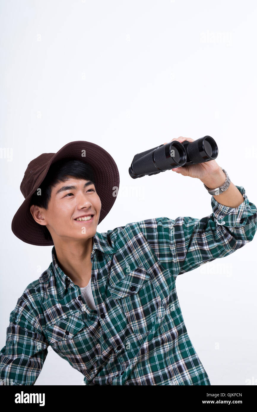 Studio shot of young man Stock Photo - Alamy