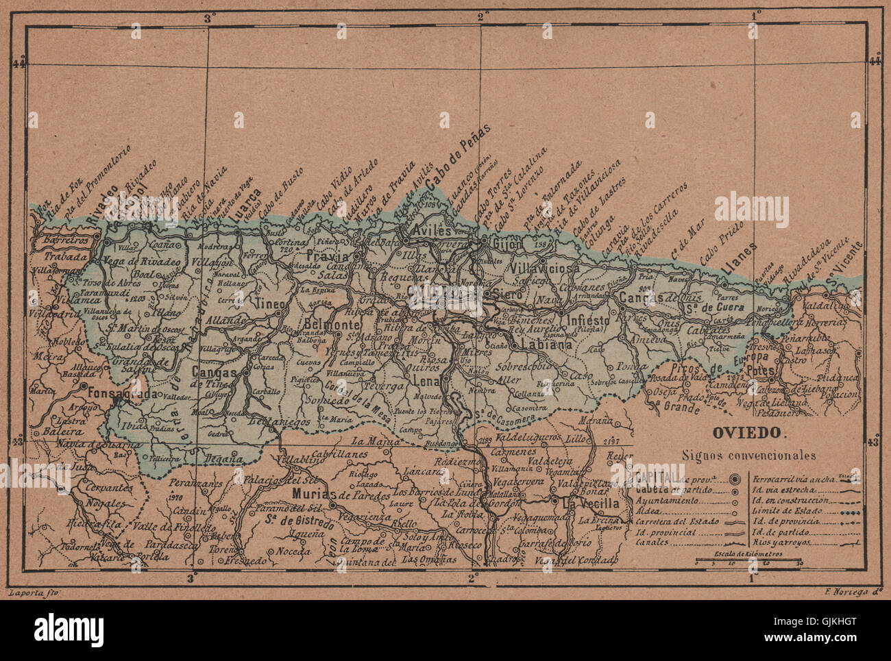 Asturias map hi-res stock photography and images - Page 2 - Alamy