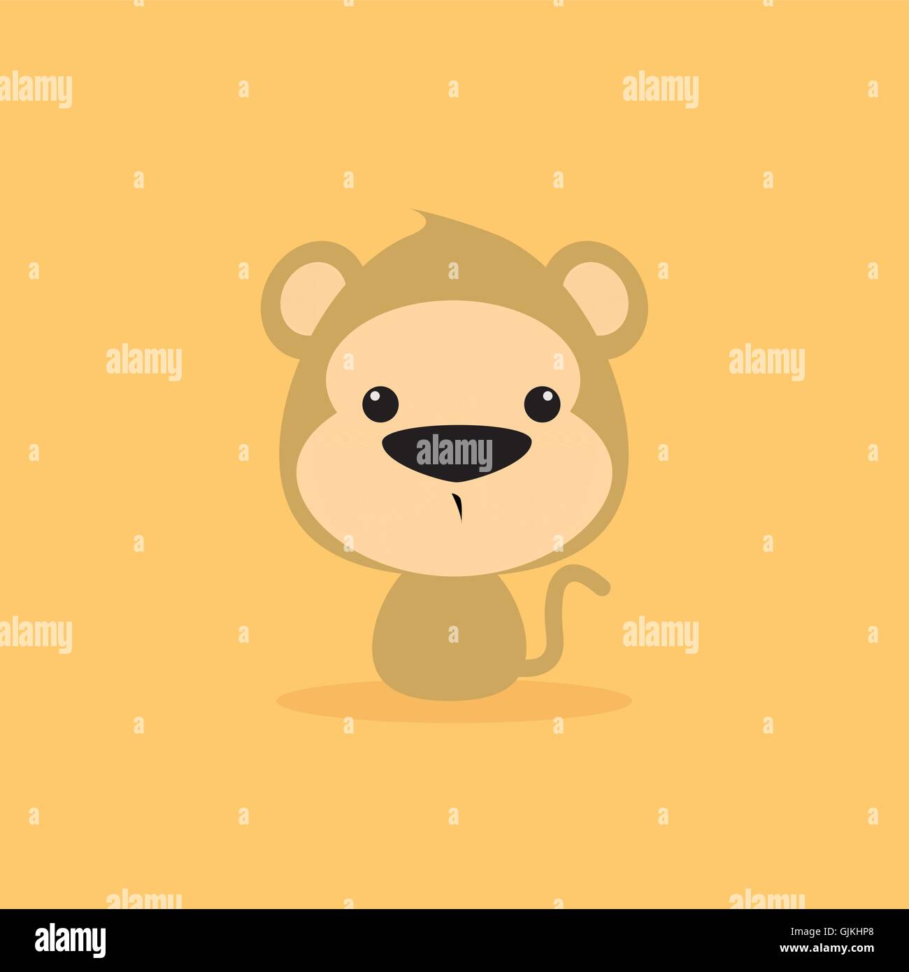 Cute Cartoon Wild monkey Stock Vector Image & Art - Alamy