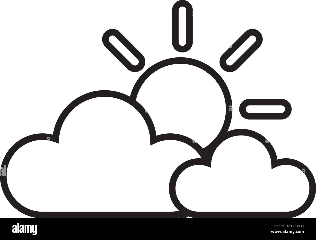 cloud sun weather sky Stock Vector Image & Art - Alamy