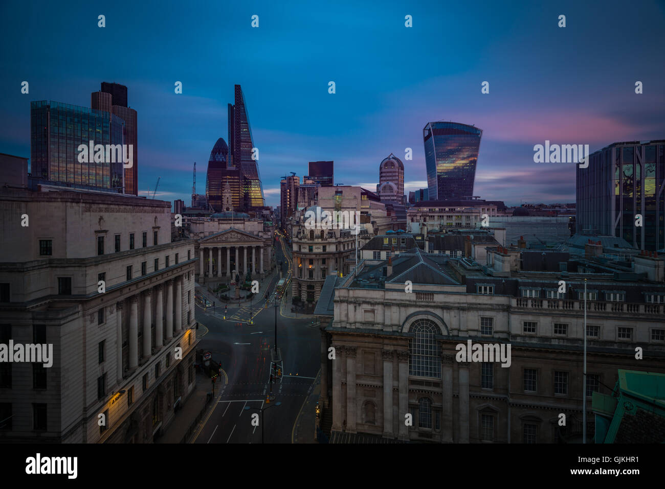 City of London seen from a rooftop, London, United Kingdom Stock Photo
