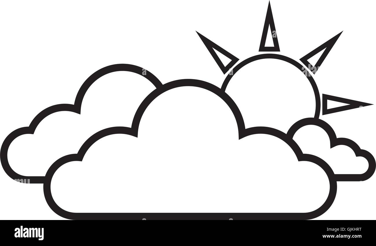 cloud sun weather sky Stock Vector Image & Art - Alamy