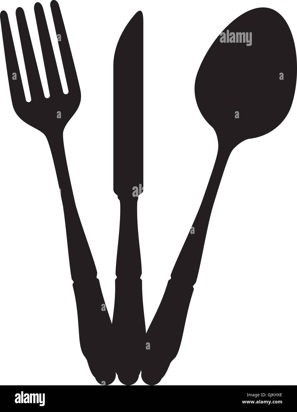 silverware fork knife spoon Stock Vector Image & Art Alamy