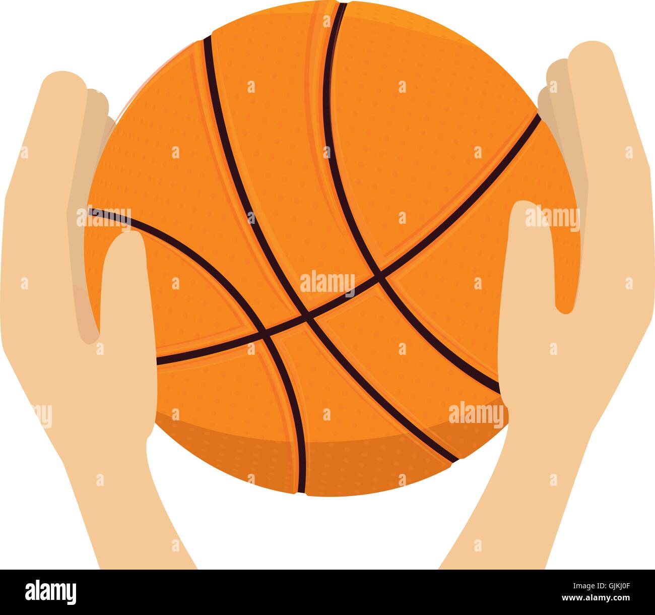 basketball ball sport hand Stock Vector Image & Art Alamy