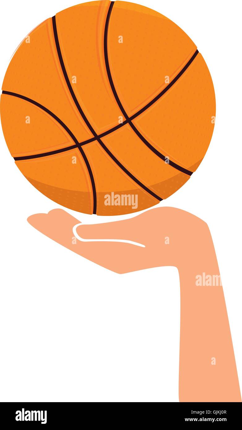 basketball ball hand Stock Vector Image & Art Alamy