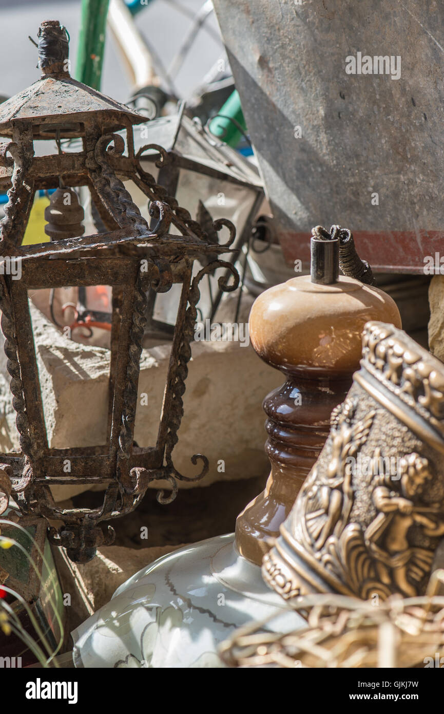 Items in a second hand shop Stock Photo