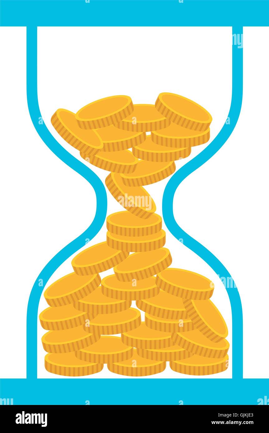 coin dollar hourglass money icon Stock Vector Image & Art - Alamy