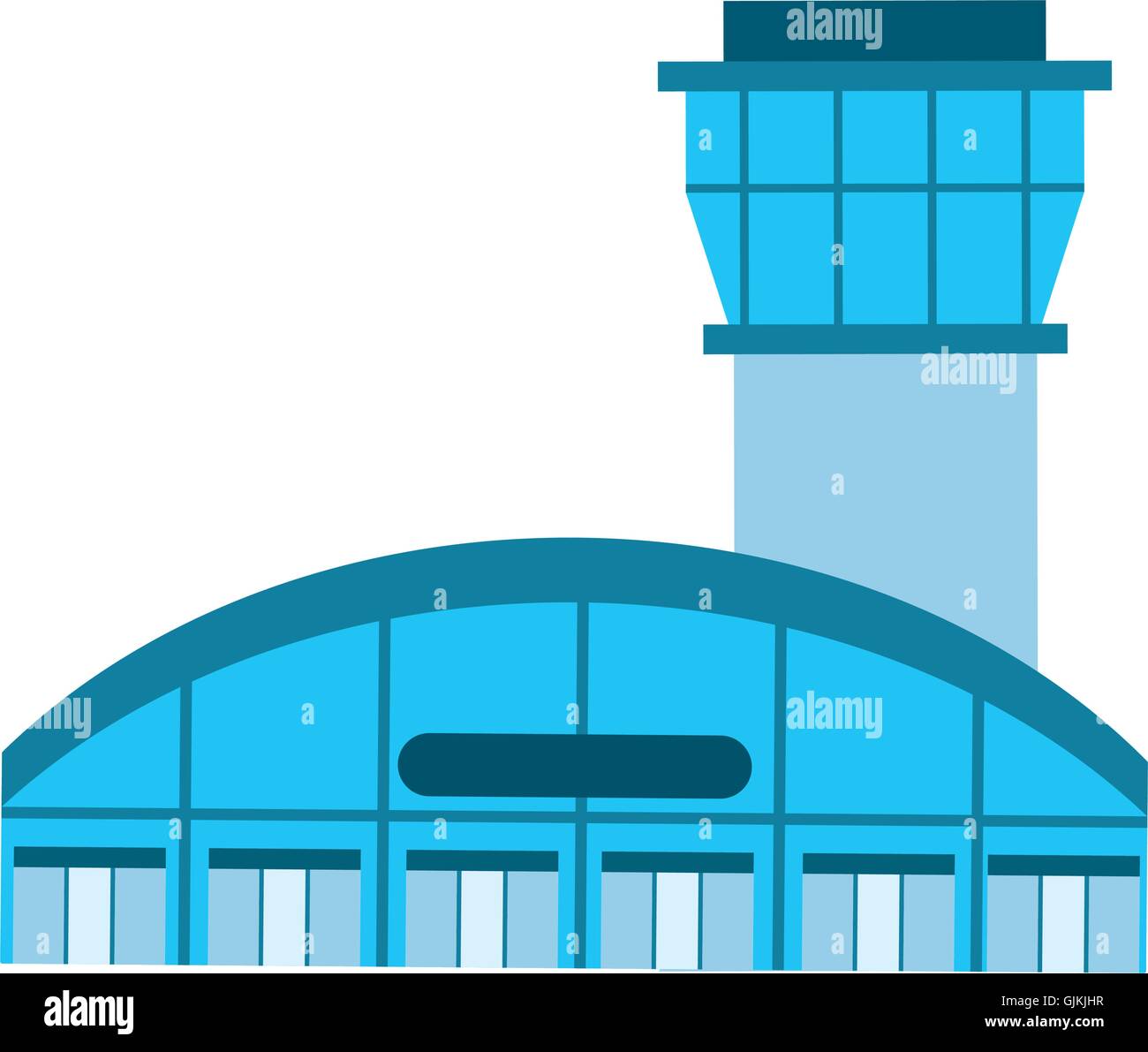 Air traffic control tower silhouette Stock Vector Images - Alamy