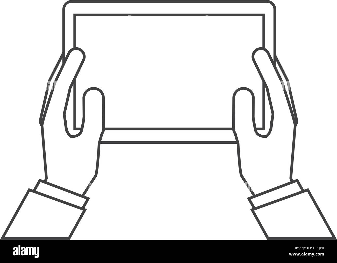 hands human user smartphone isolated icon Stock Vector Image & Art - Alamy