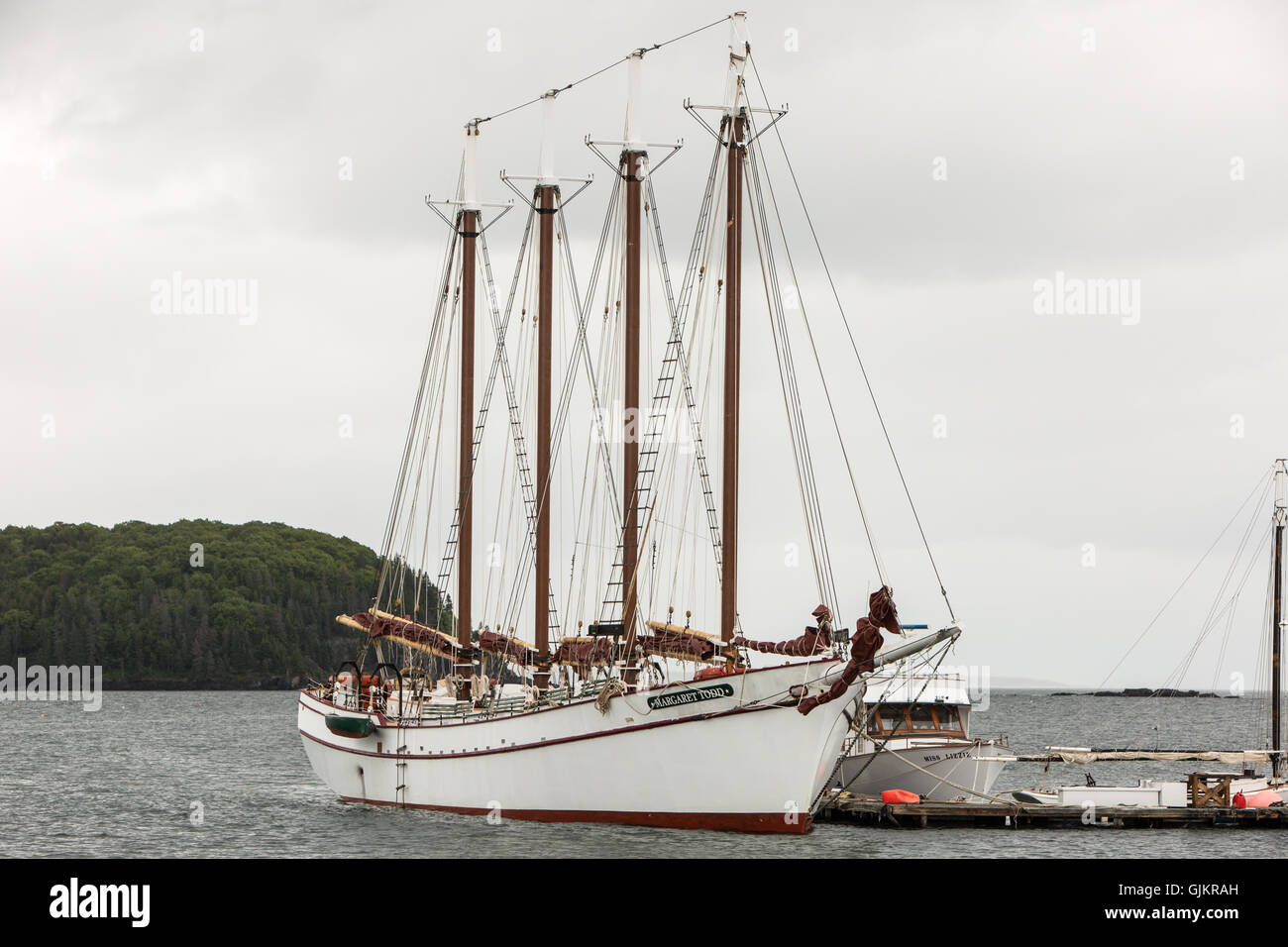 Charter boat docked in Bar Harbor, Maine Stock Photo Alamy