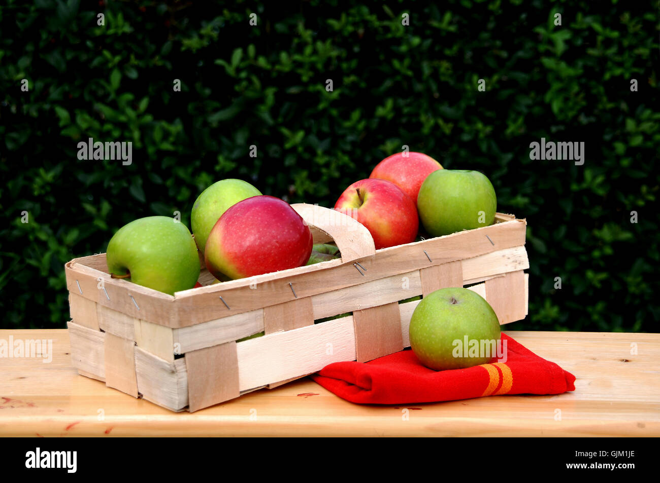 eco fruit apples Stock Photo