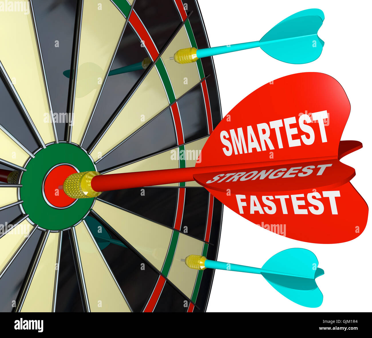 Smartest, Strongest, Fastest Wins the Competition Dart Board Stock
