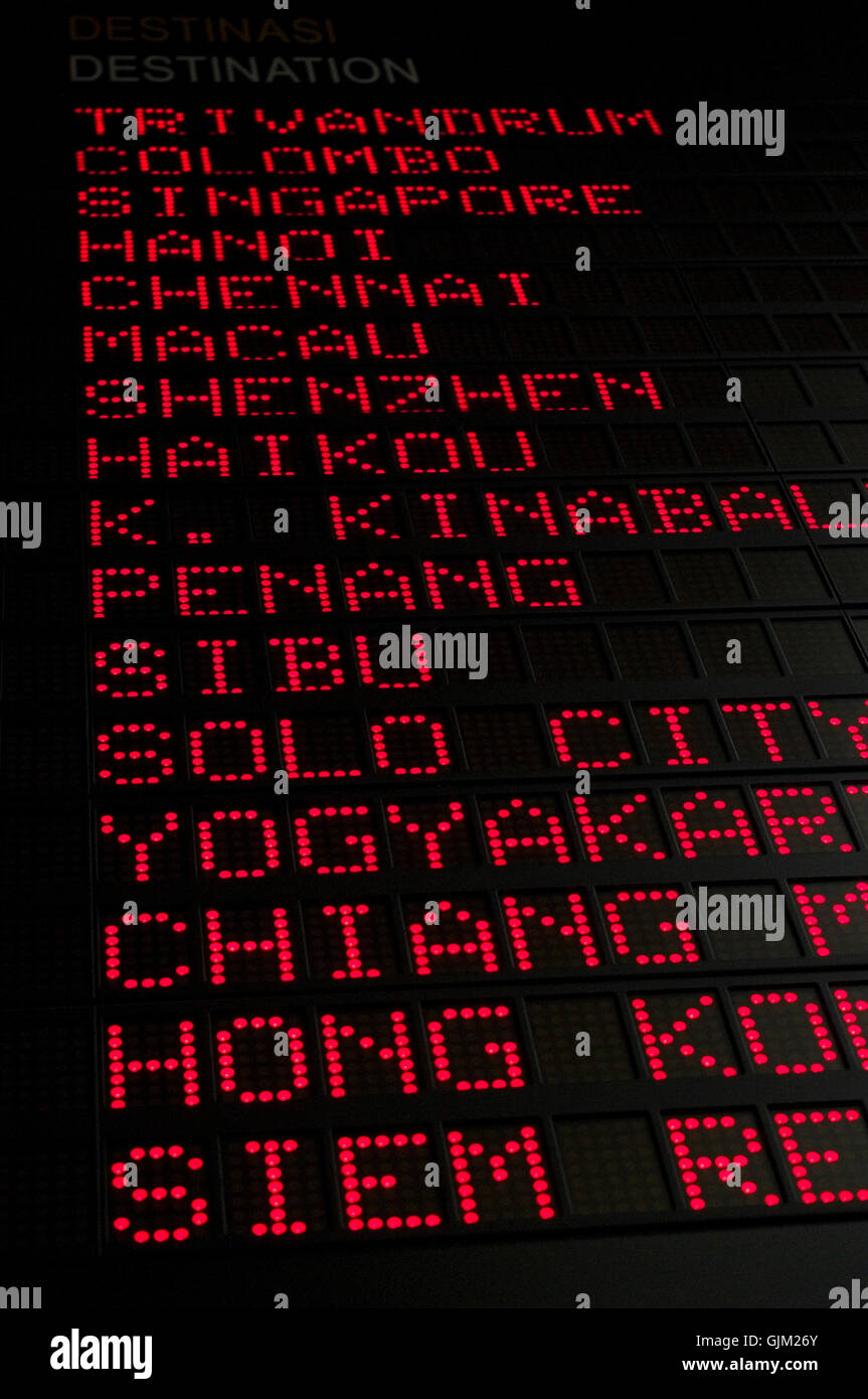 flight schedule Stock Photo