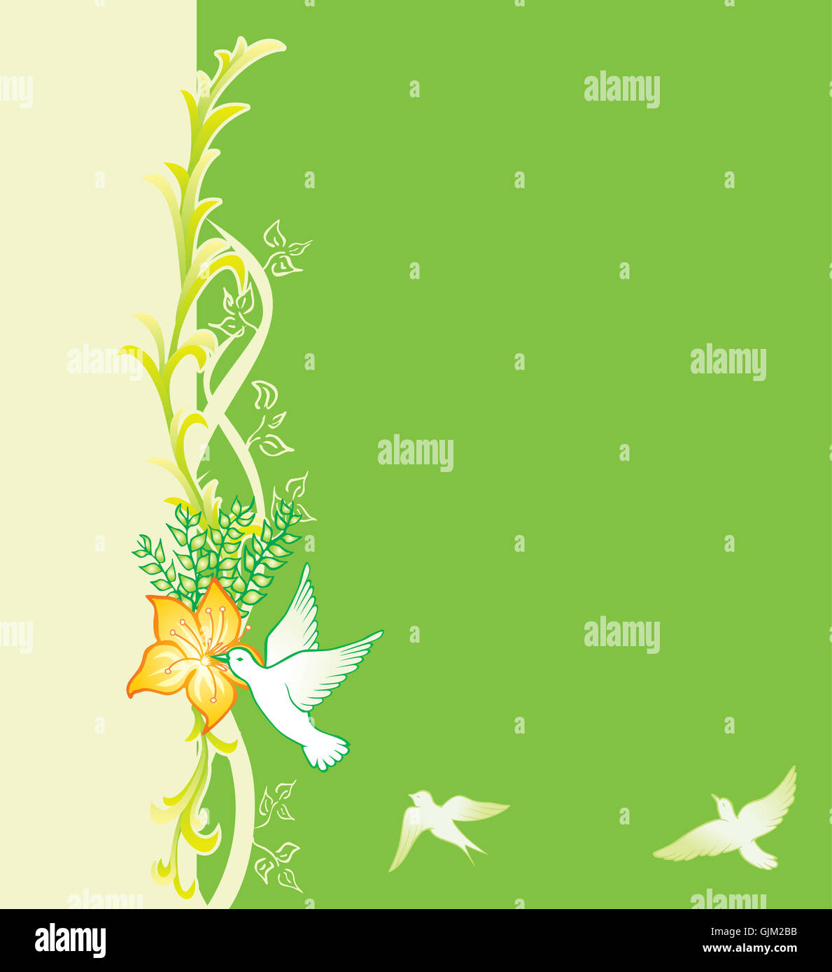 bird spring backdrop Stock Photo