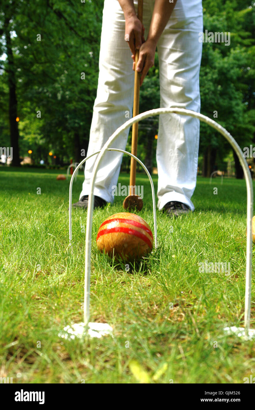 Used croquet equipment hires stock photography and images Alamy