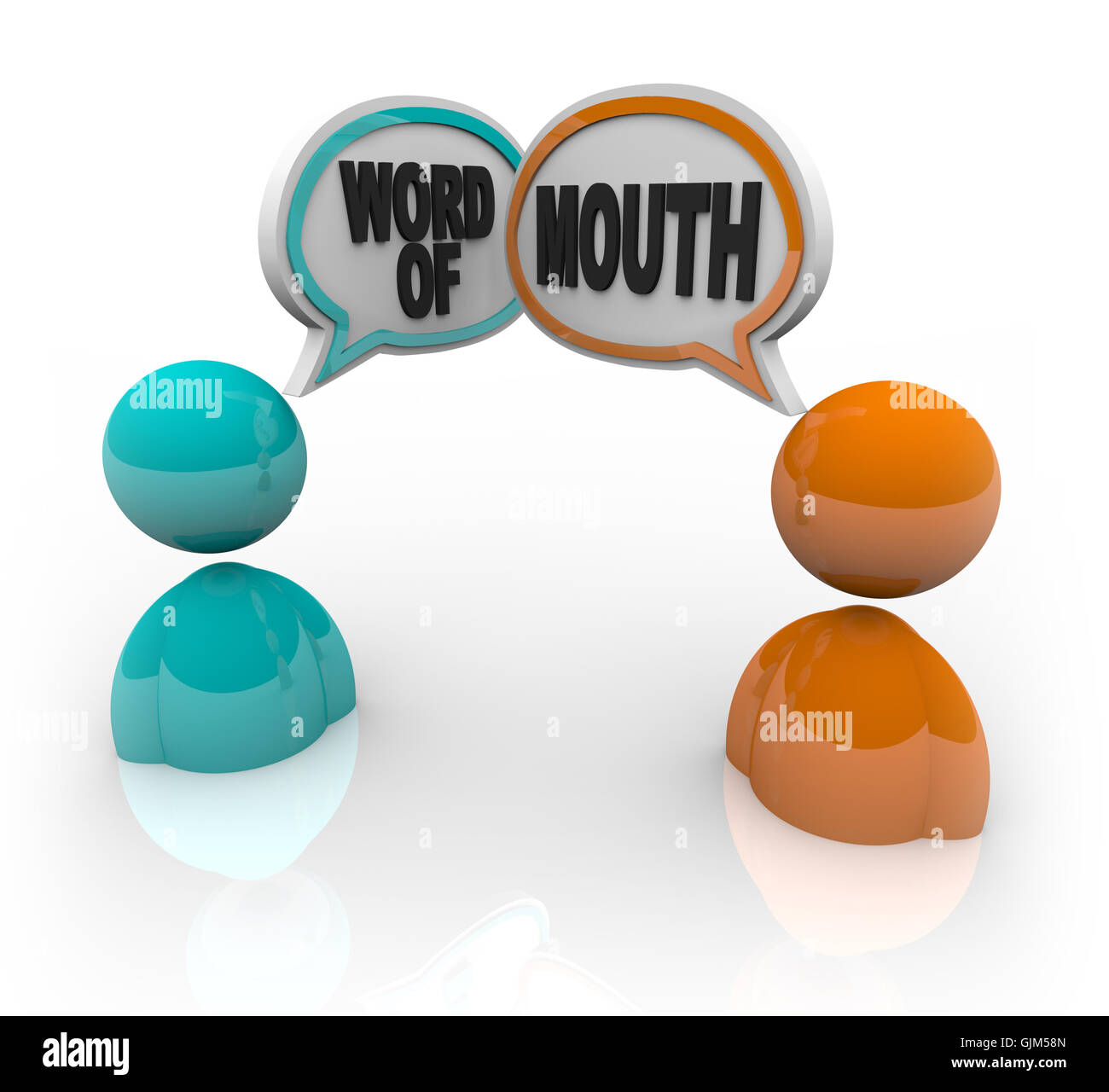Word of Mouth - Two People Speaking Stock Photo