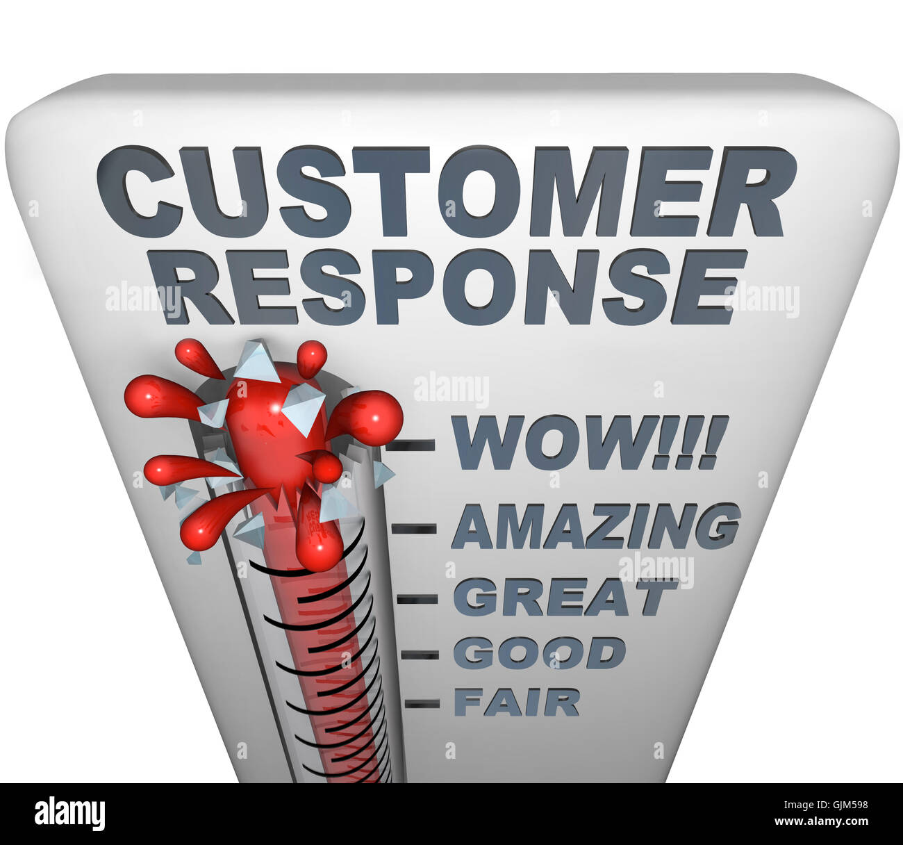 Thermometer - Customer Response Stock Photo