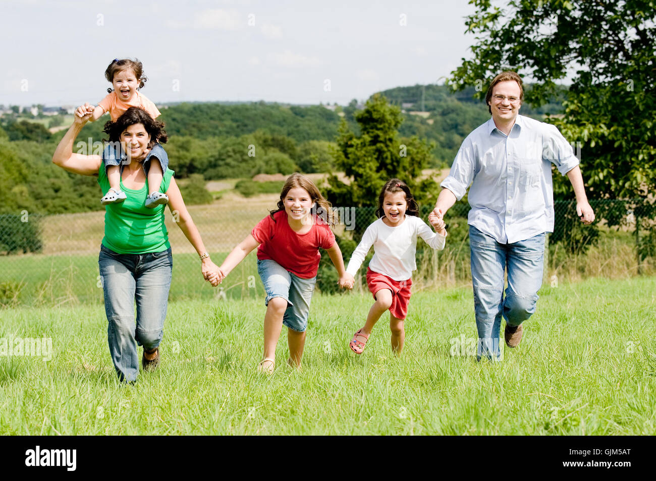 end of the race family Stock Photo - Alamy