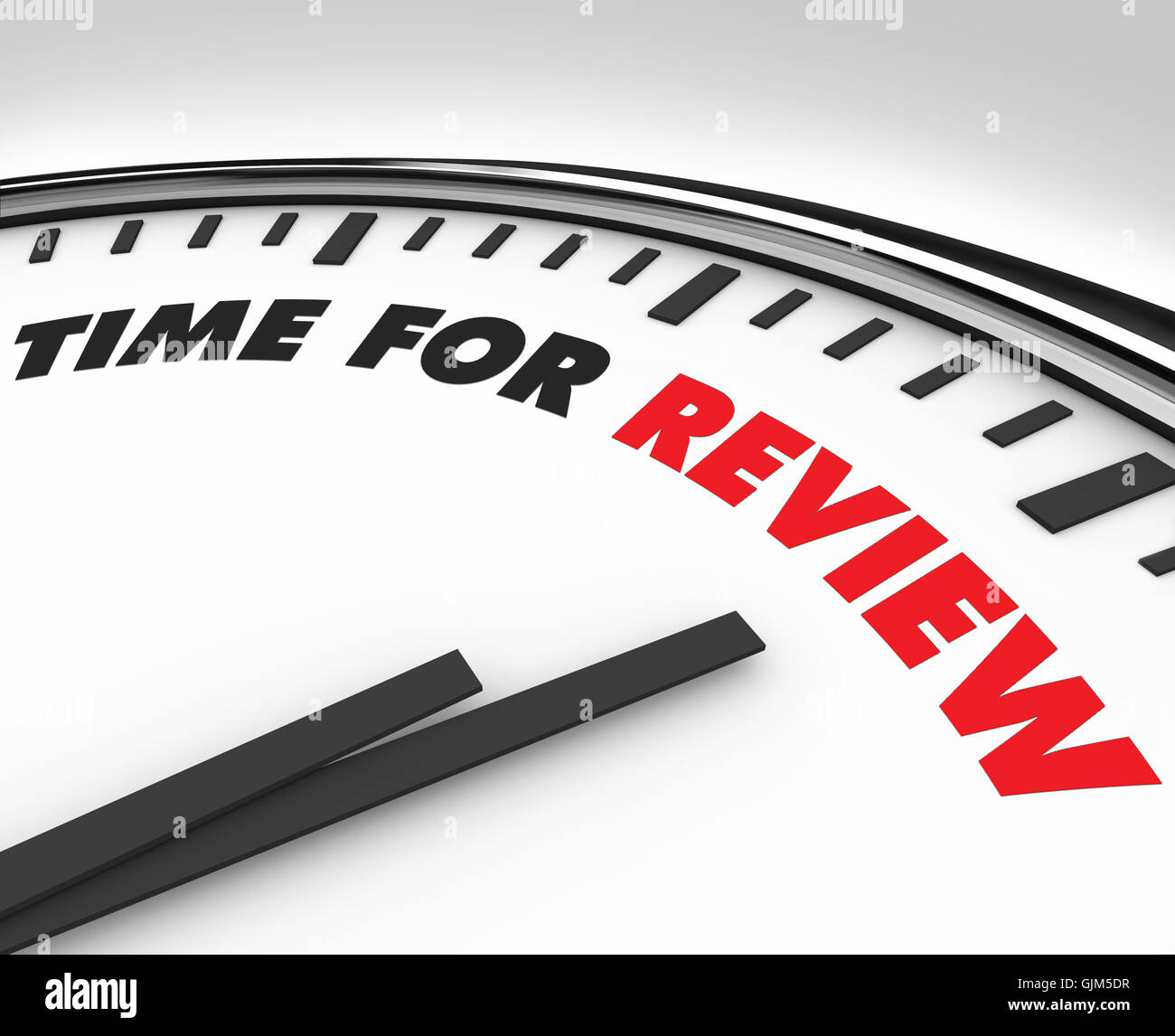 Time for Review - Clock Stock Photo