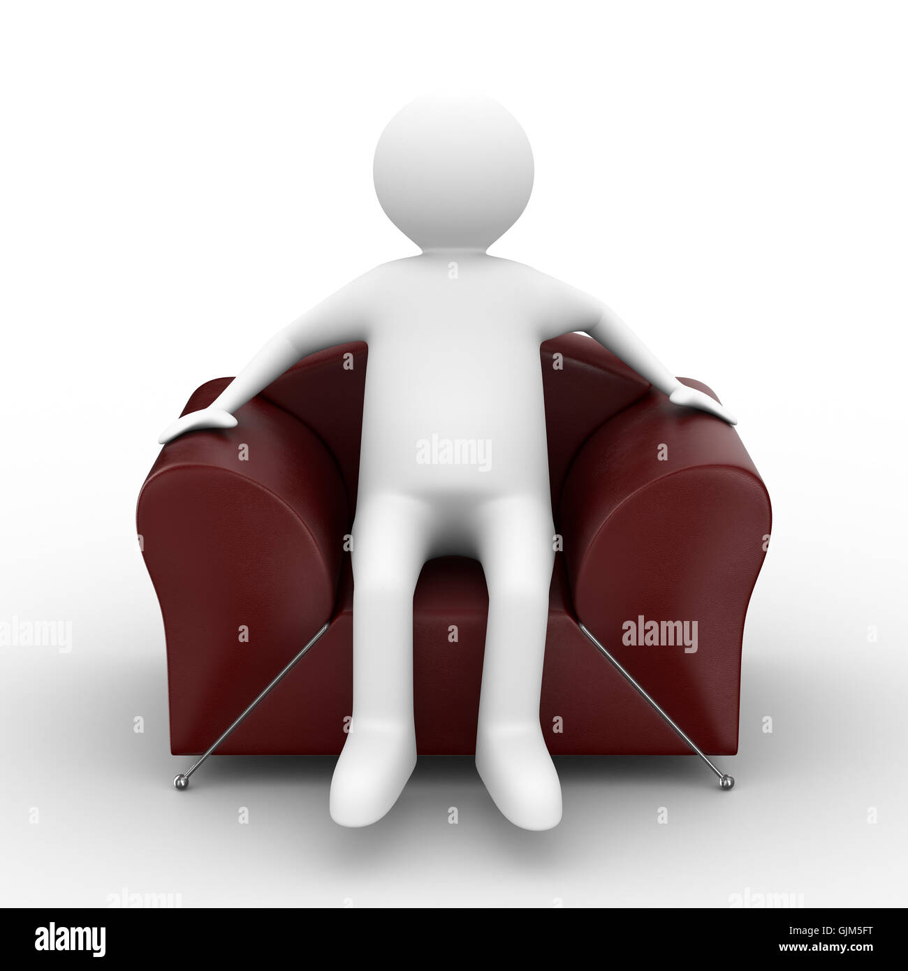 person sitting in armchair. Isolated 3D image Stock Photo Alamy