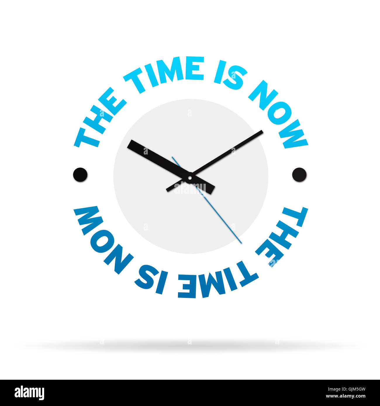 The Time is Now Clock Stock Photo