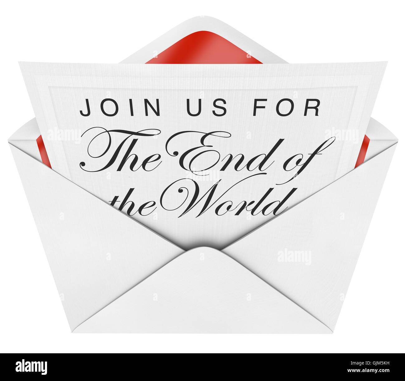 You're Invited to the End of the World - Apocalypse Coming Stock Photo