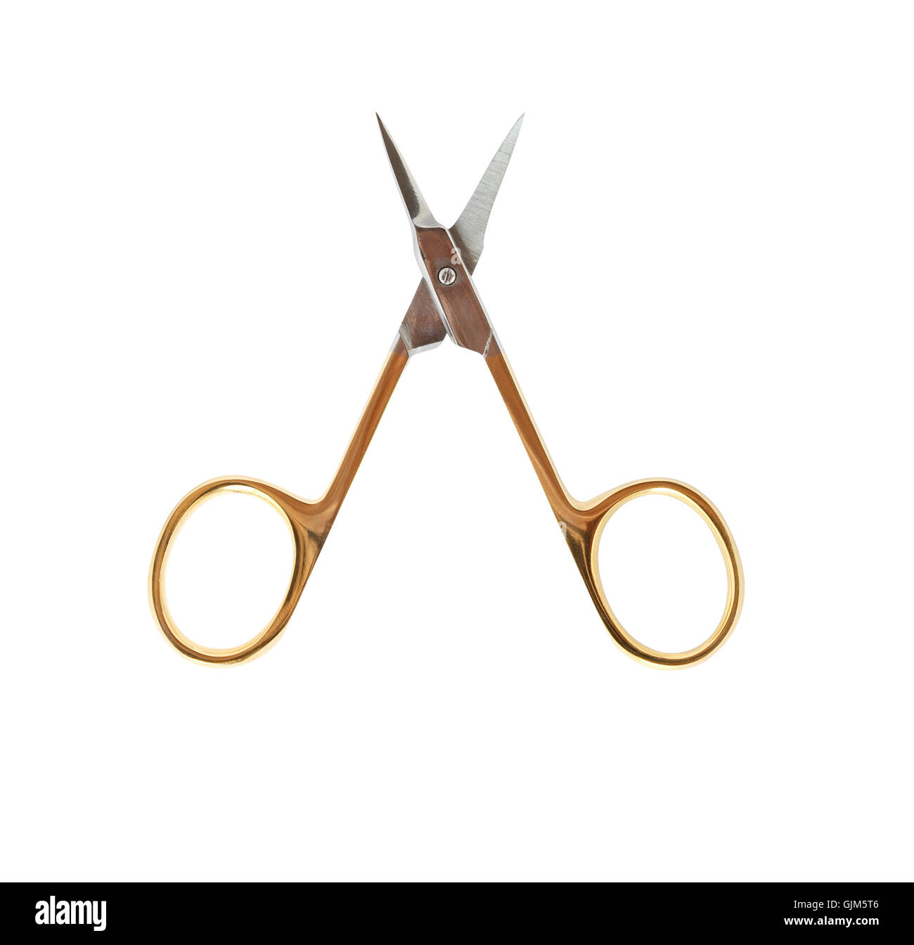 Manicure Scissors On White Stock Photo