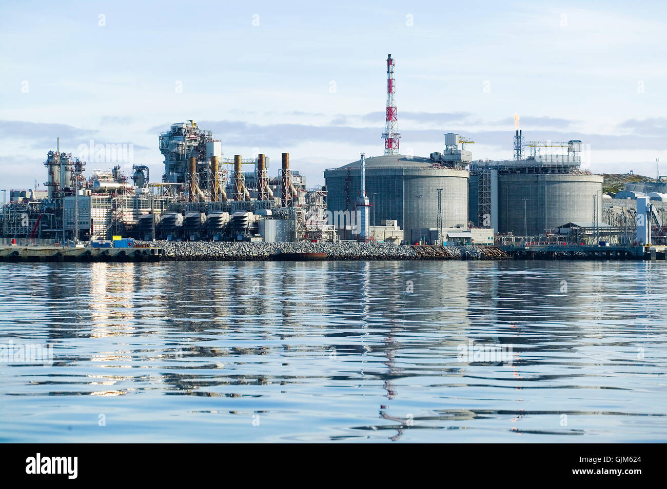 natural gas refinery,hammerfest,norway Stock Photo