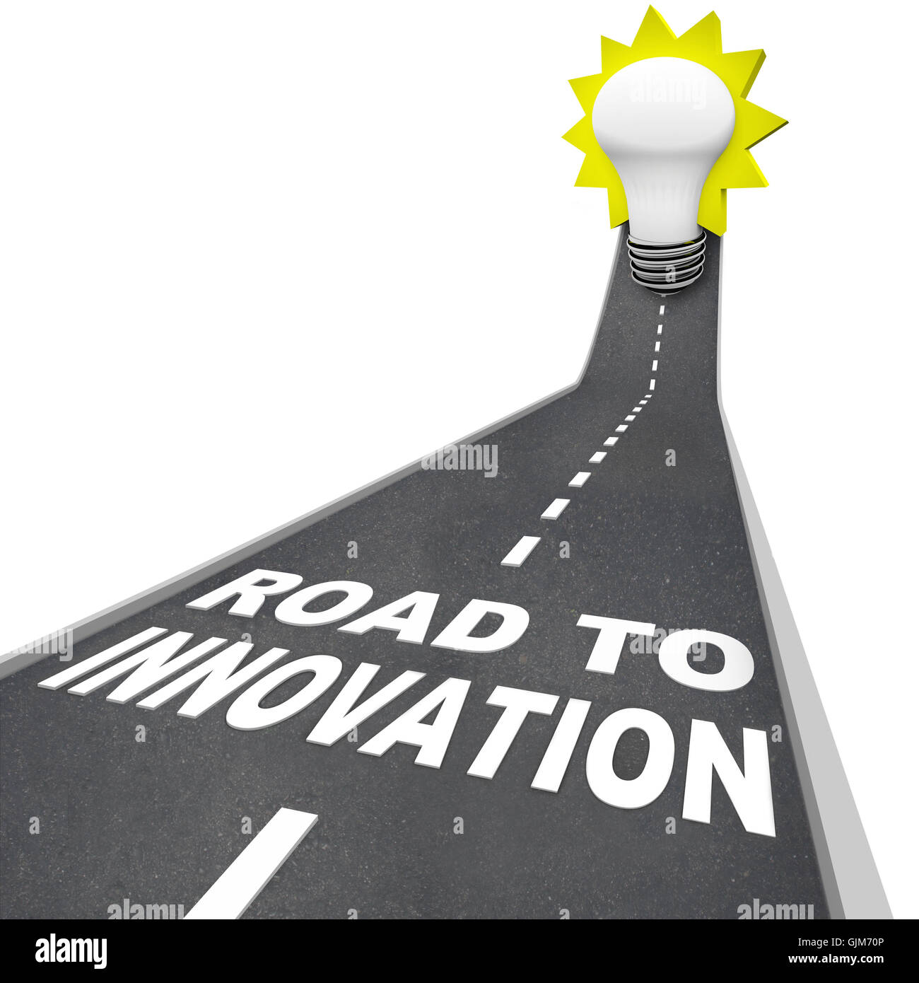 Road to Innovation - Path to Creative Problem Solving Stock Photo