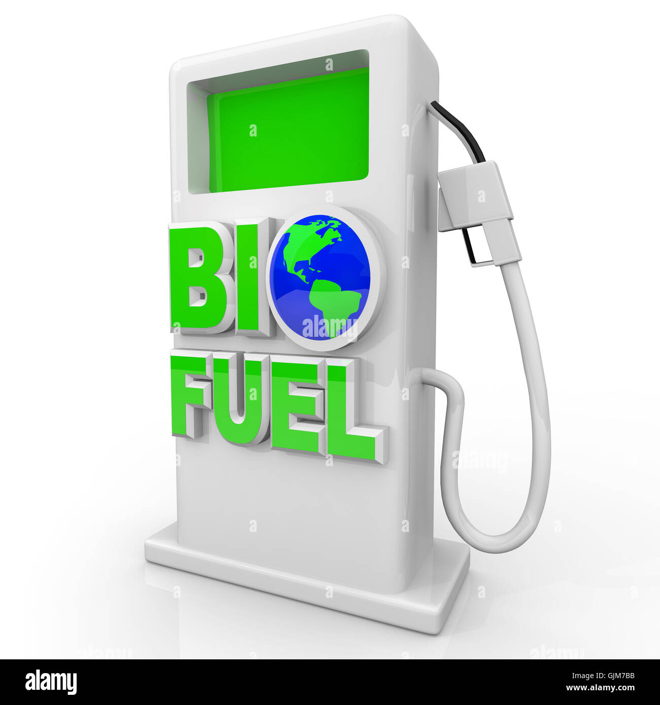 Biofuel - Green Gas Pump Station Stock Photo