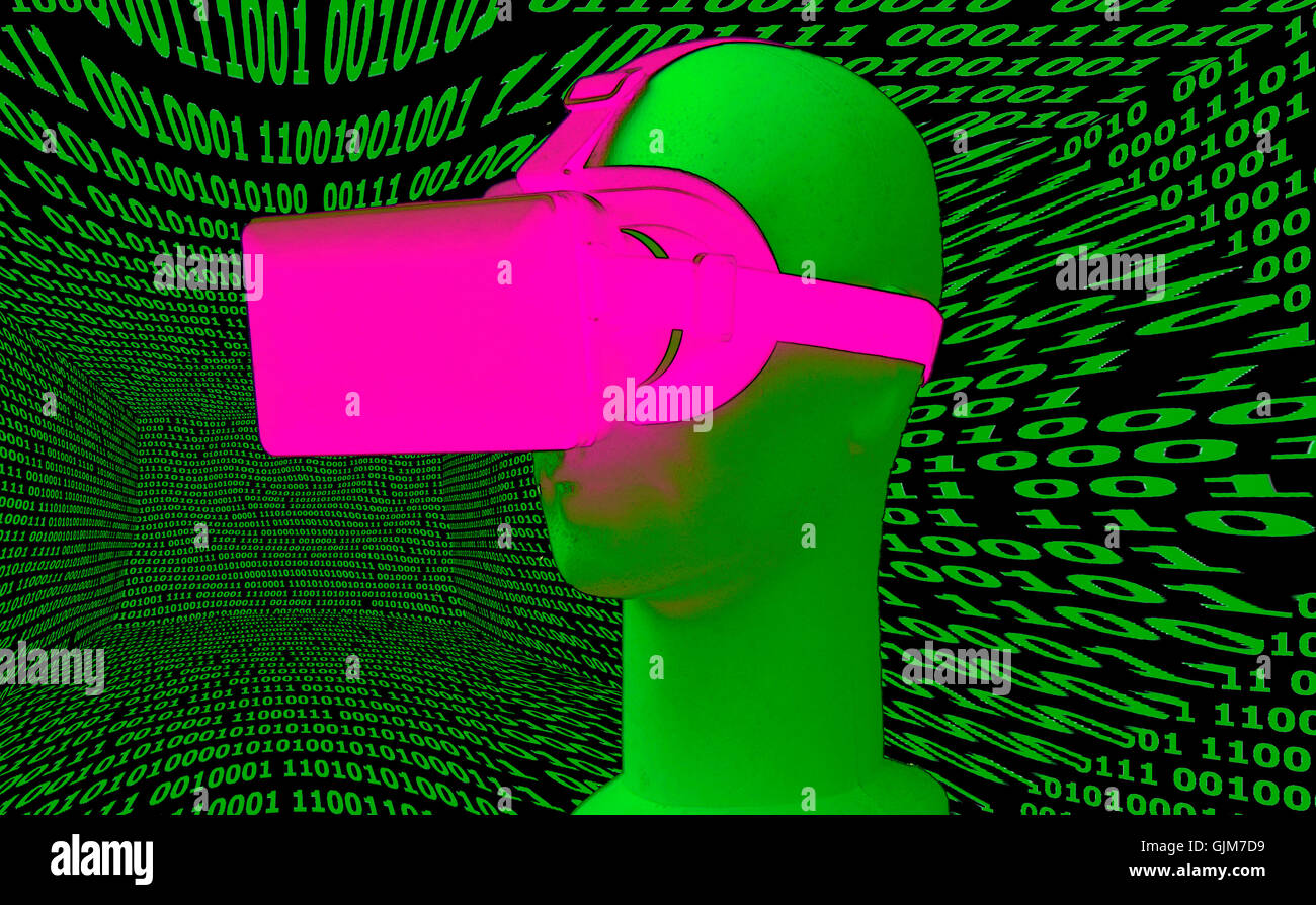 Symbolbild VR/ Virtuelle Realitaet - Datenbrille. Stock Photo