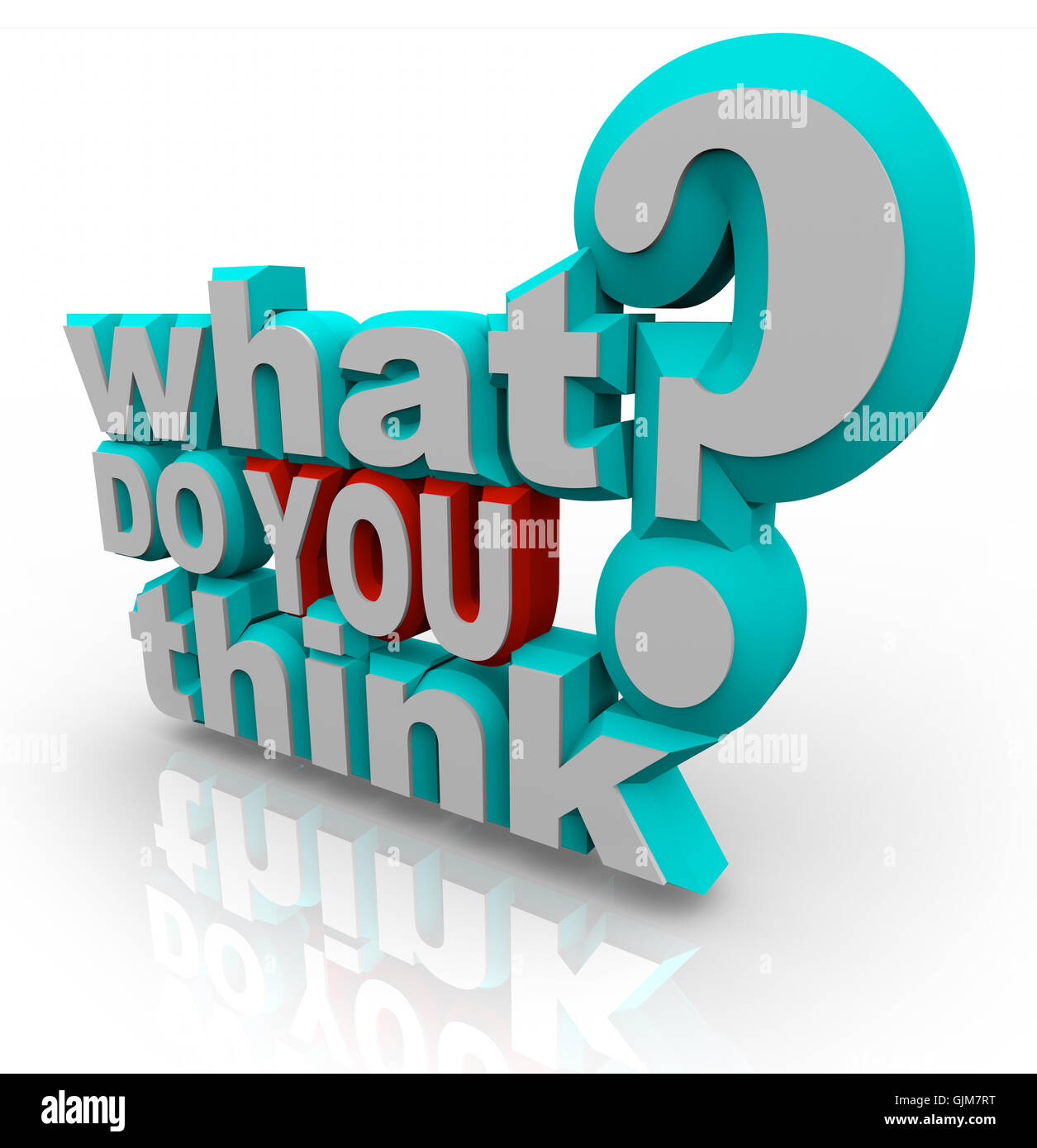 What Do You Think Survey Poll Question Stock Photo