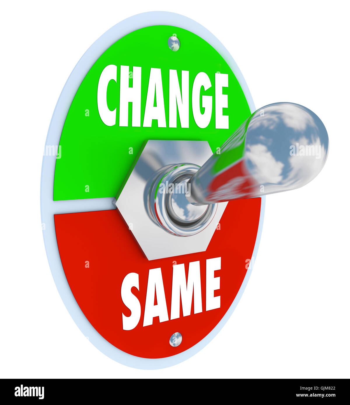 Change vs Same - Choose to Improve Your Situation Stock Photo - Alamy