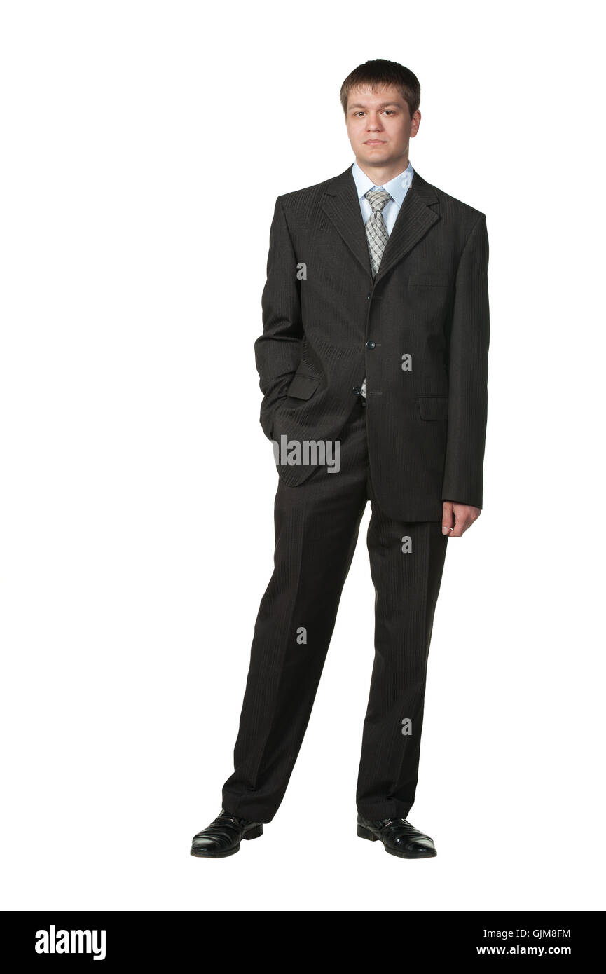 The young businessman in a suit Stock Photo