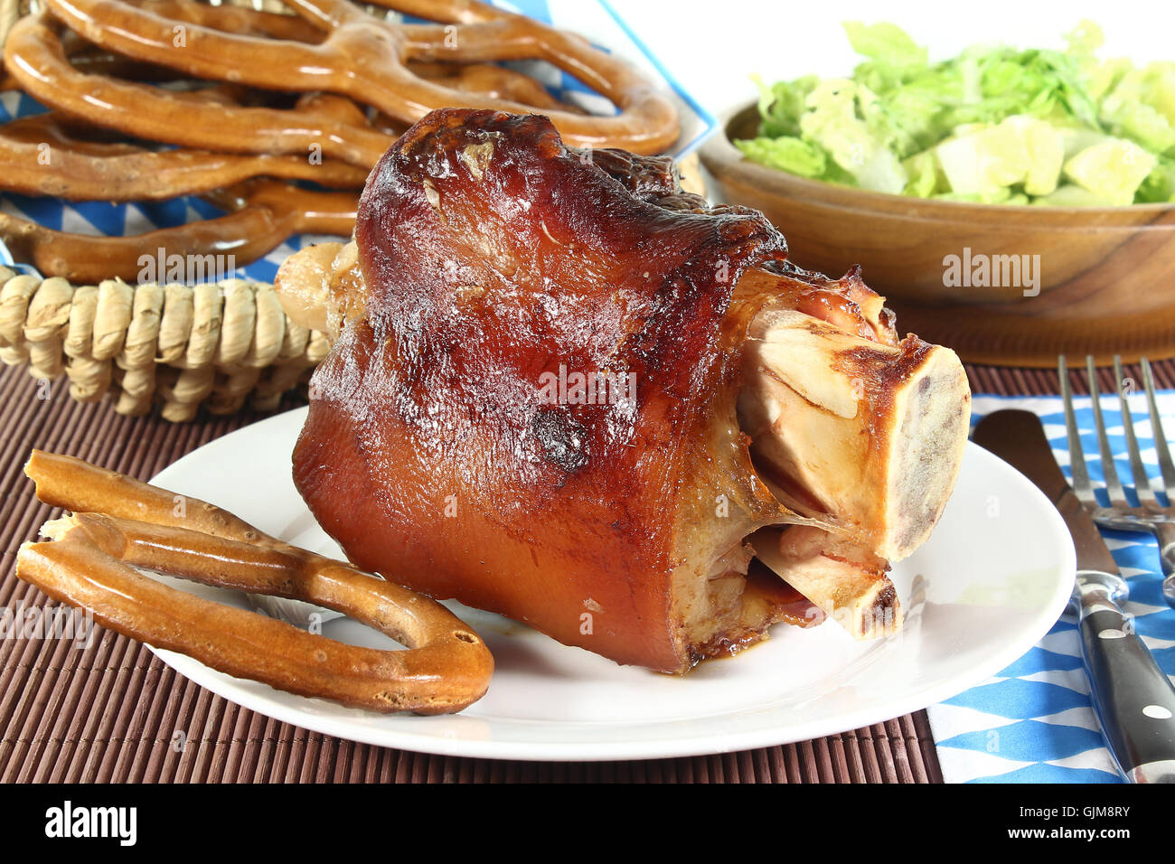 grilled pork hock Stock Photo Alamy