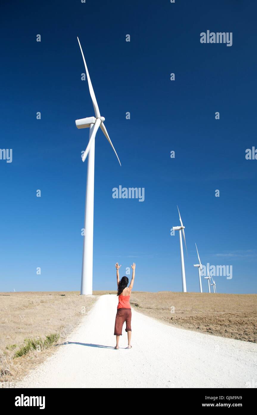 Woman power walk field hi-res stock photography and images - Alamy