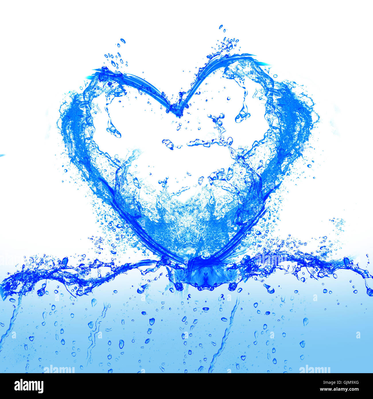 Water and ink heart shape hi-res stock photography and images