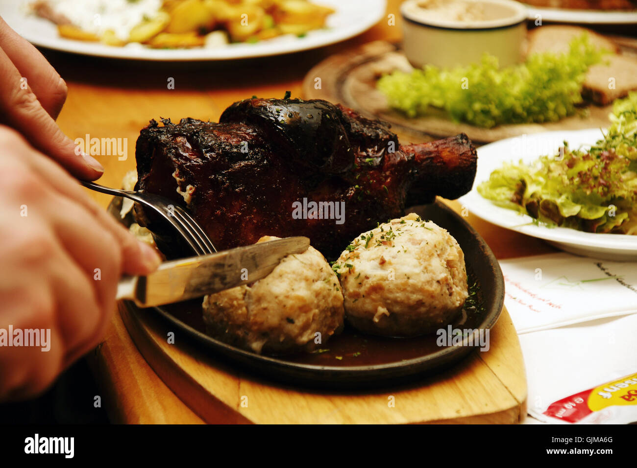 restaurant insalubrious plain fare Stock Photo